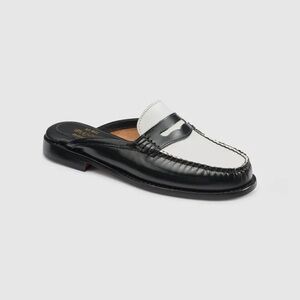 Black and white Weejun mules size 9